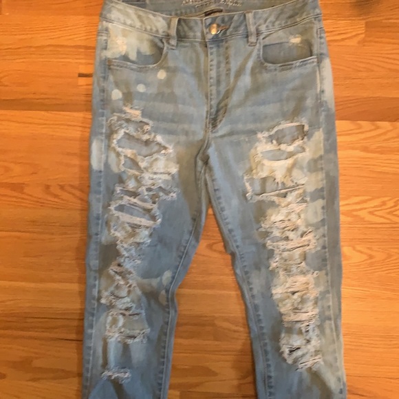 American Eagle Ripped Skinny Stretch Jean - Picture 2 of 3